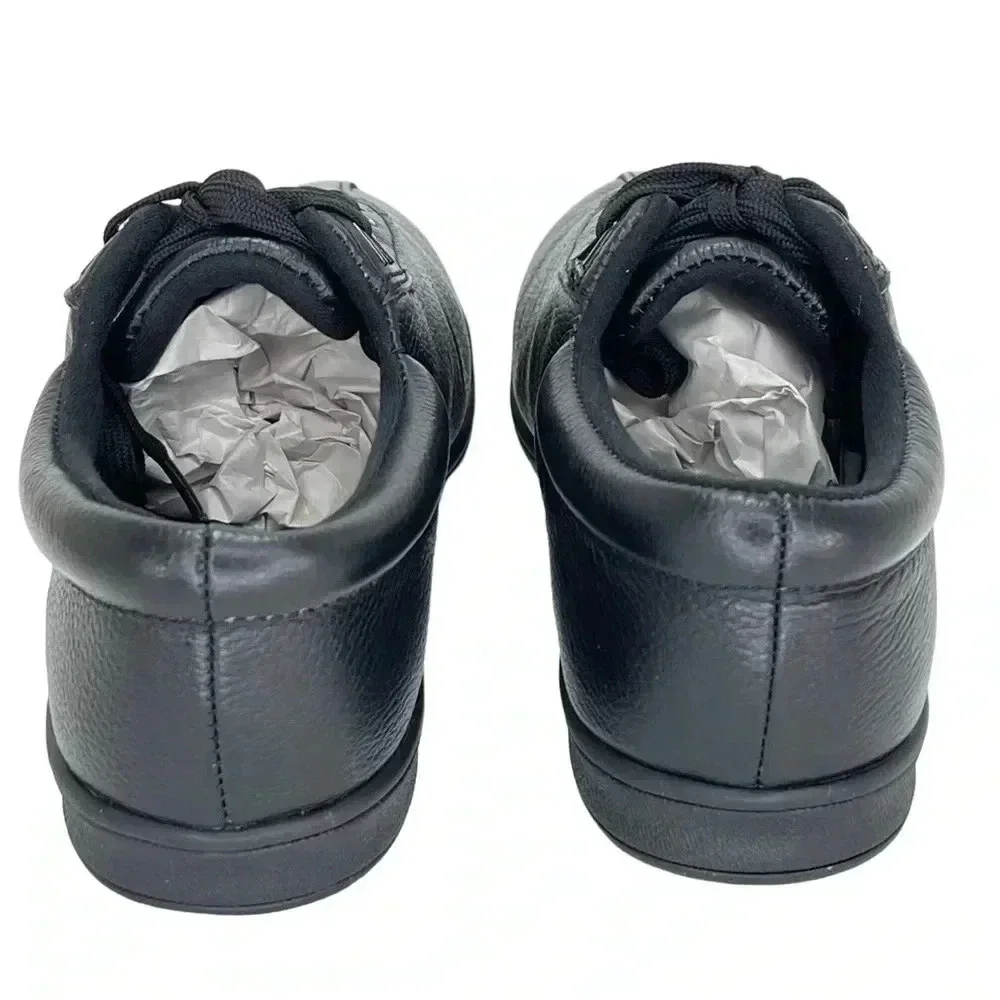 Easy Spirit Esap1 Black Leather Womens Sneakers Size 6.5W